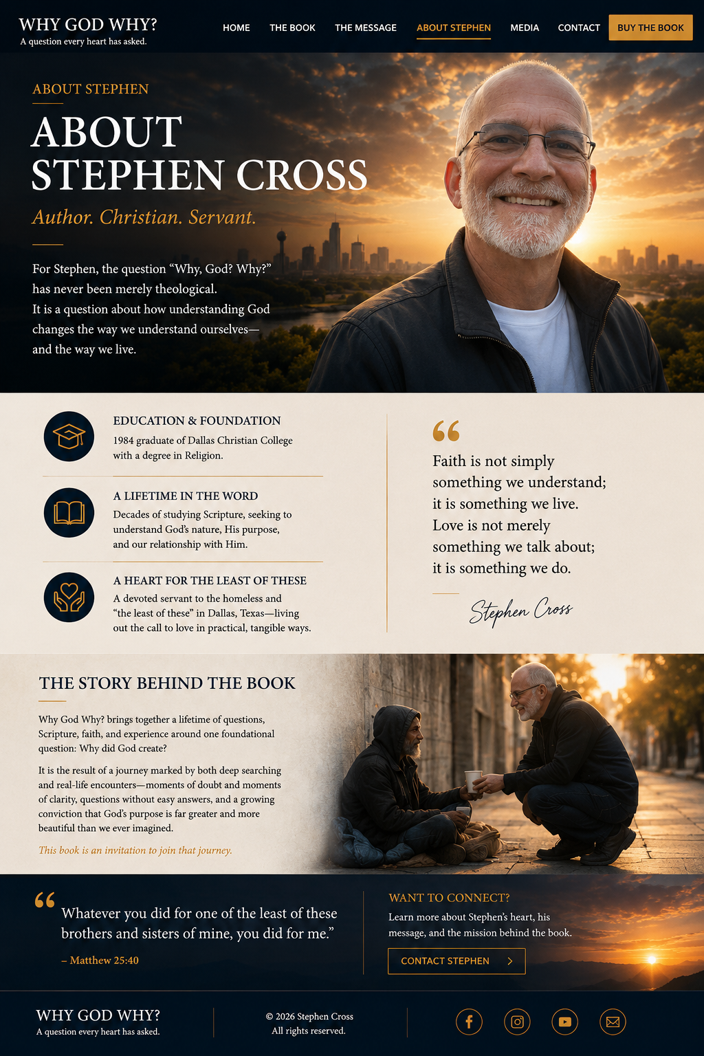 About Stephen Cross — Author, Christian, Servant
